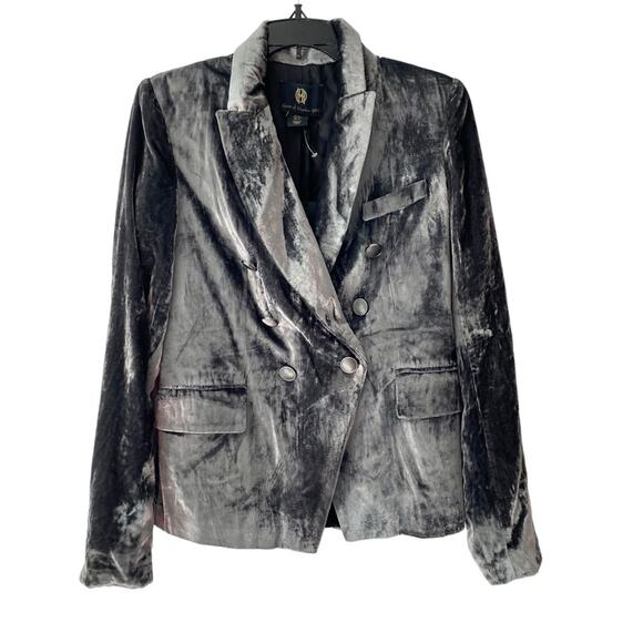 House of Harlow Gray NWTs Velvet Blazer size XS - Picture 1 of 7